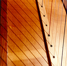 Wooden Harp and Harp Strings Wooden Harp and Harp Strings